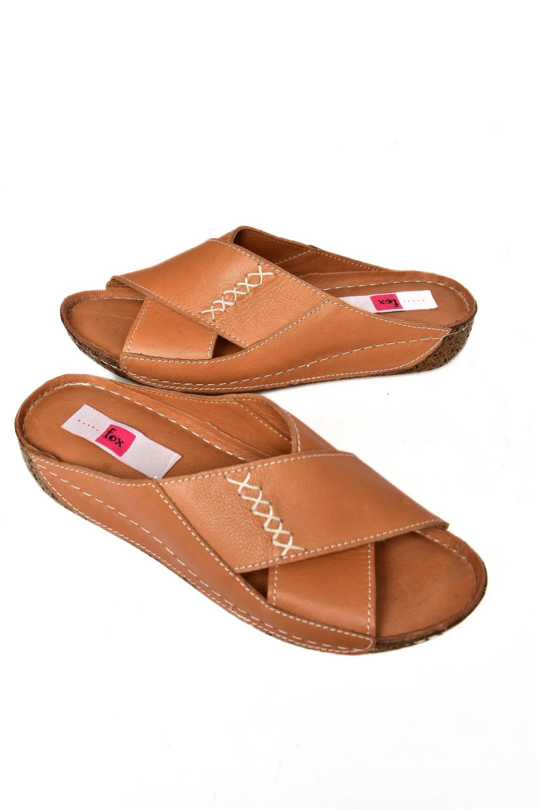 P555091203 Taba Hakiki Deri Comfort Ortopedik Taban Kadın Terlik