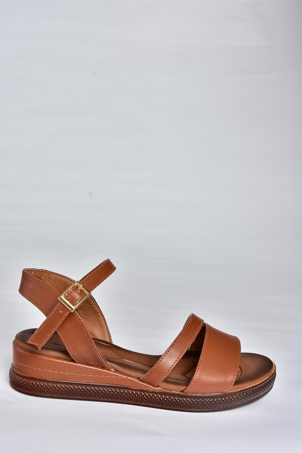 P674300709 Taba Dolgu Topuklu Günlük Kadın Sandalet