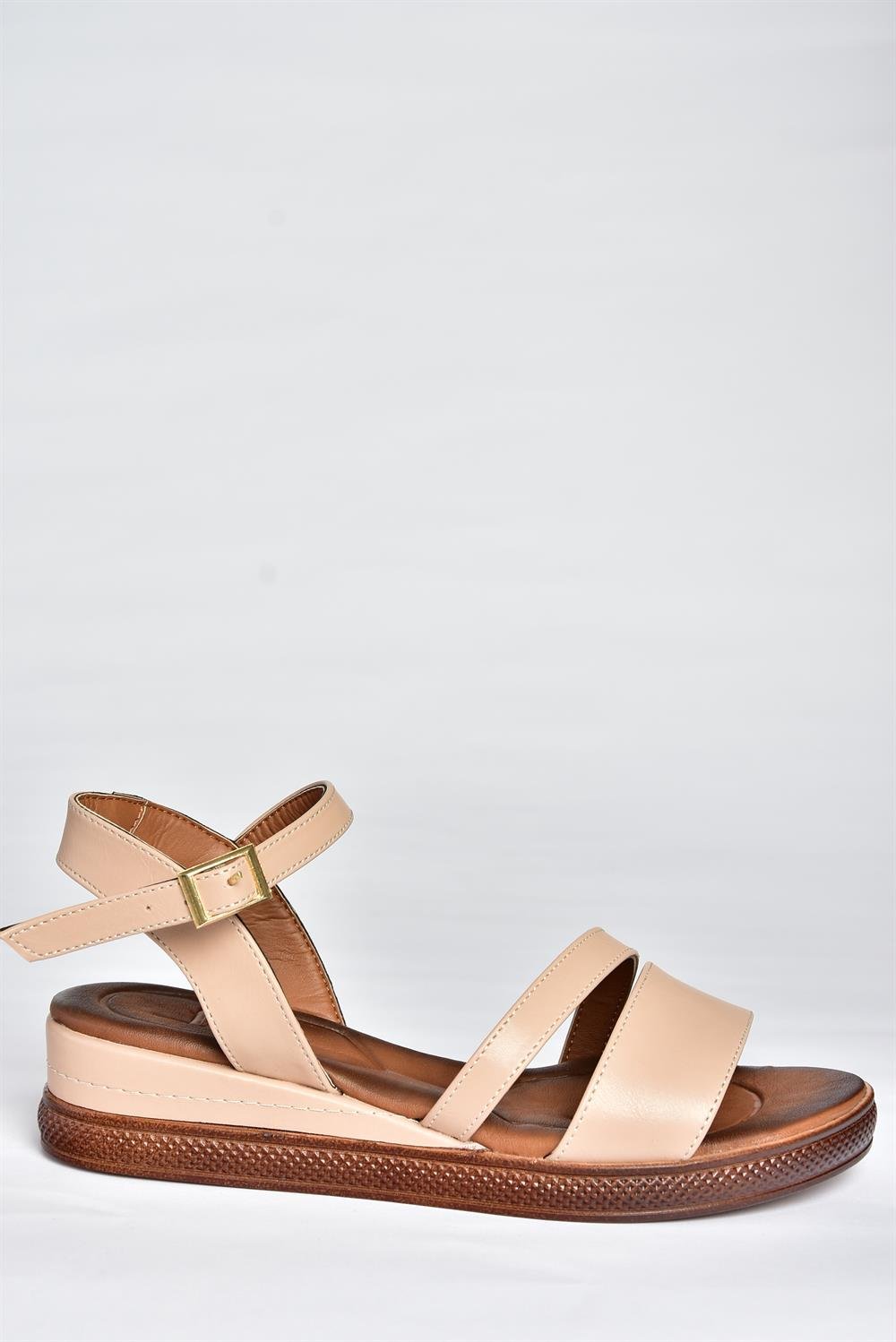 P674300709 Ten Dolgu Topuklu Günlük Kadın Sandalet