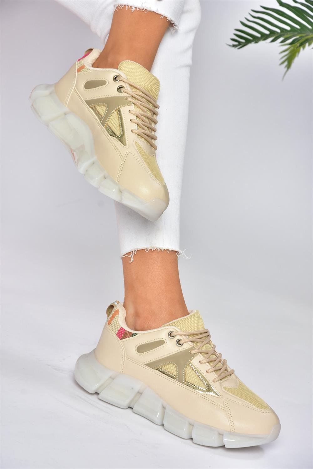 P702017909 Bej Günlük Kadın Spor Ayakkabı Sneakers