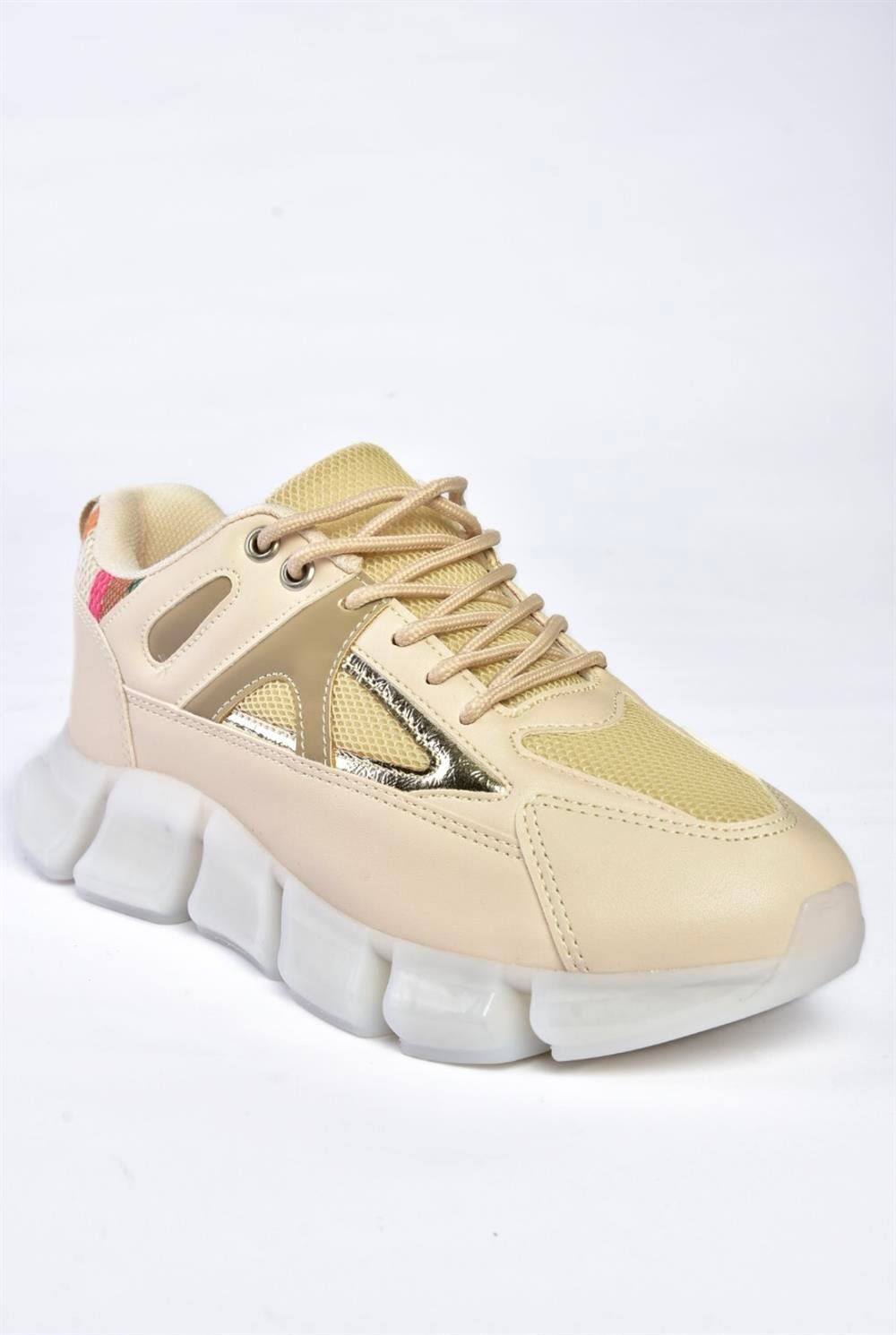 P702017909 Bej Günlük Kadın Spor Ayakkabı Sneakers