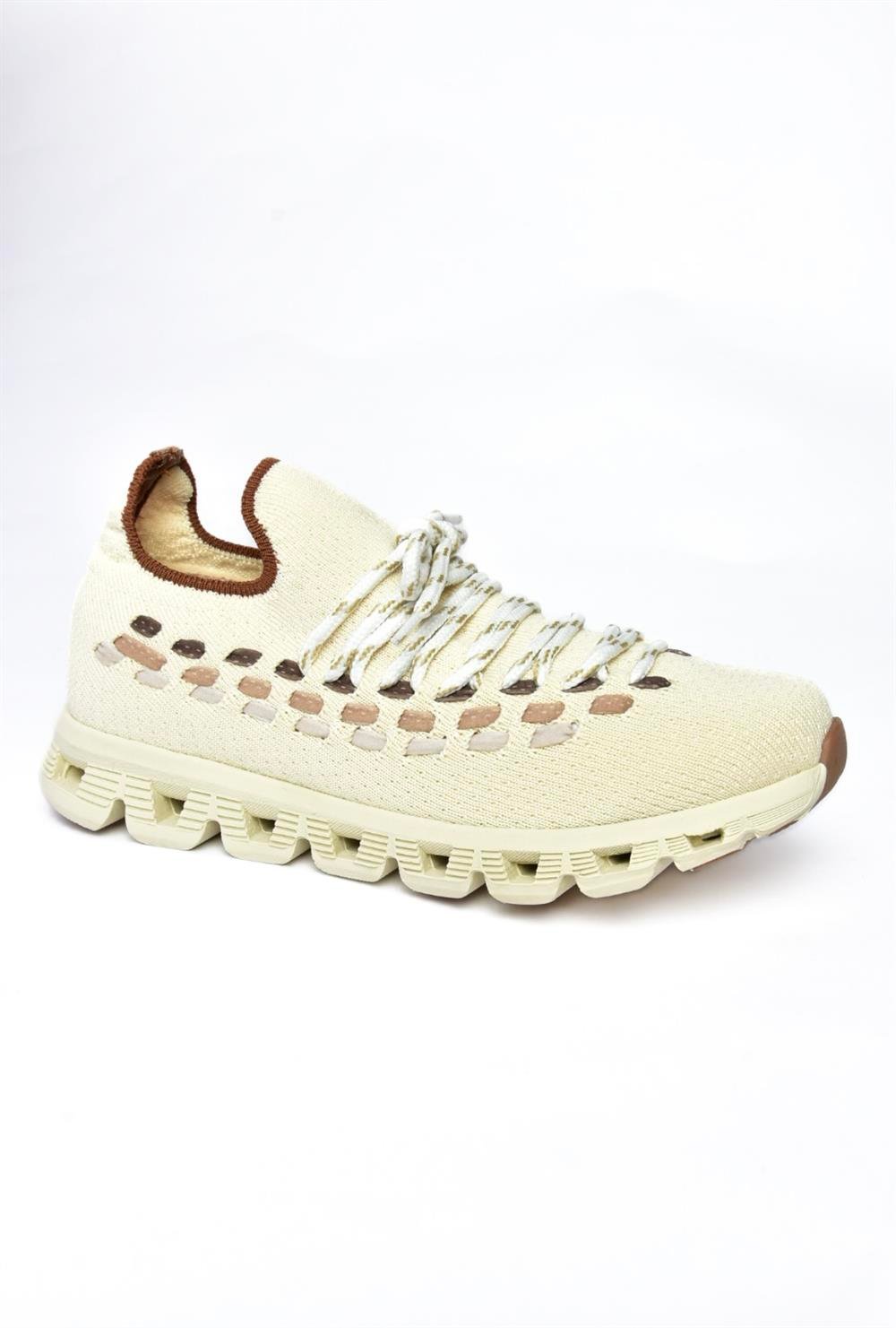 P751020104 Bej Kumaş Kadın Spor Ayakkabı Sneakers