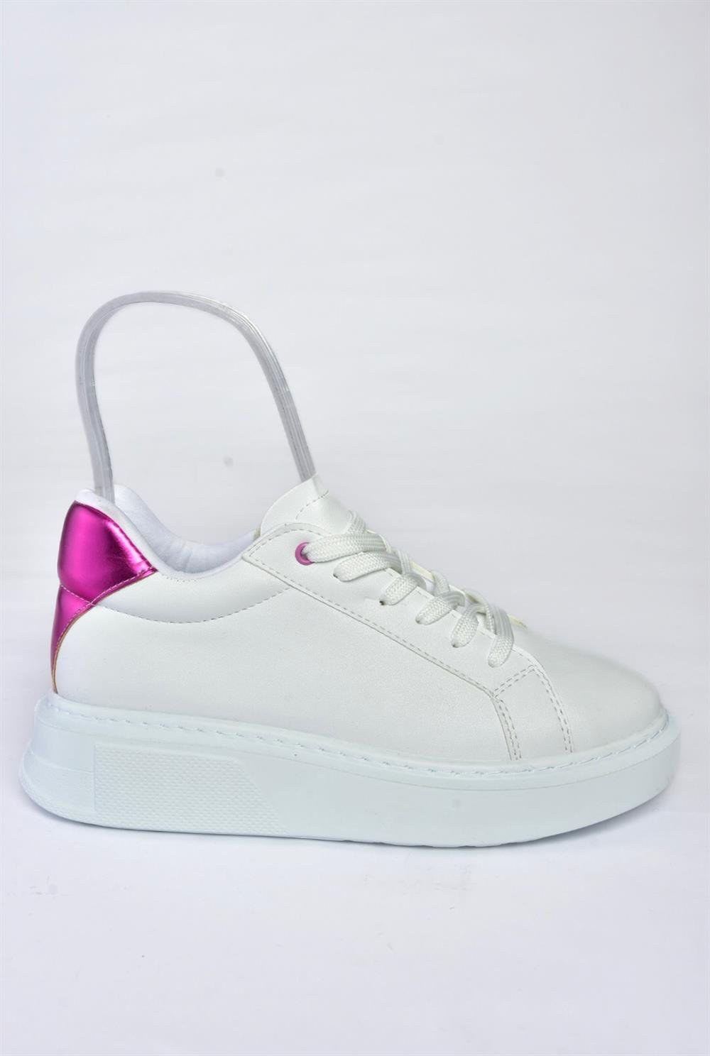 P848231409 Beyaz/Fuşya Kadın Spor Ayakkabı Sneakers