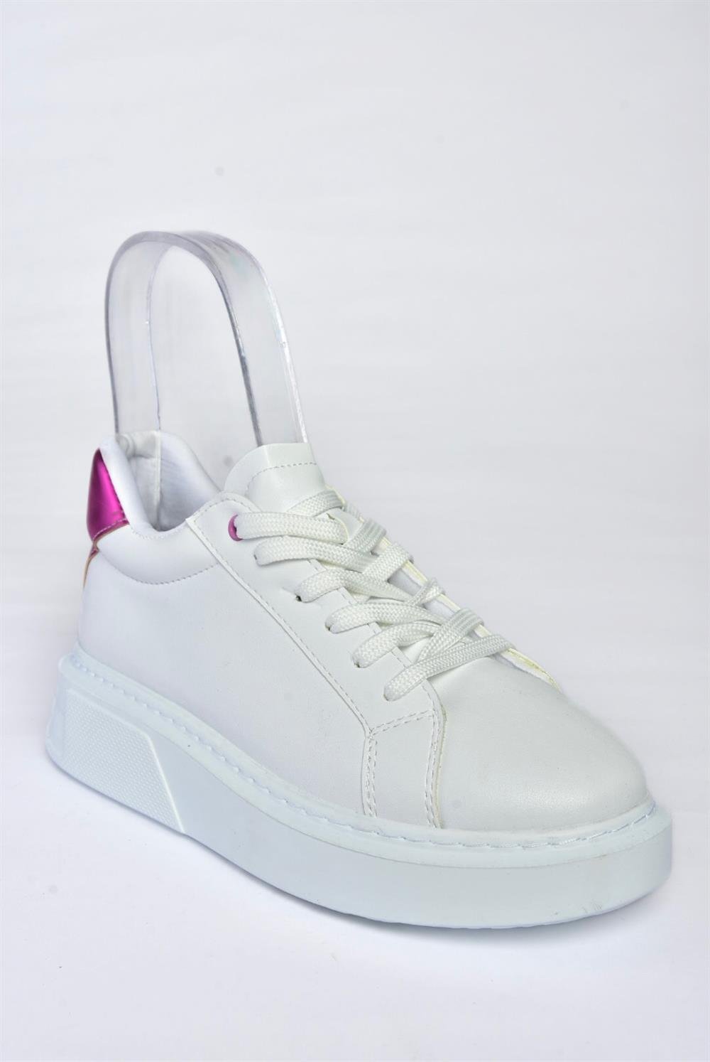 P848231409 Beyaz/Fuşya Kadın Spor Ayakkabı Sneakers