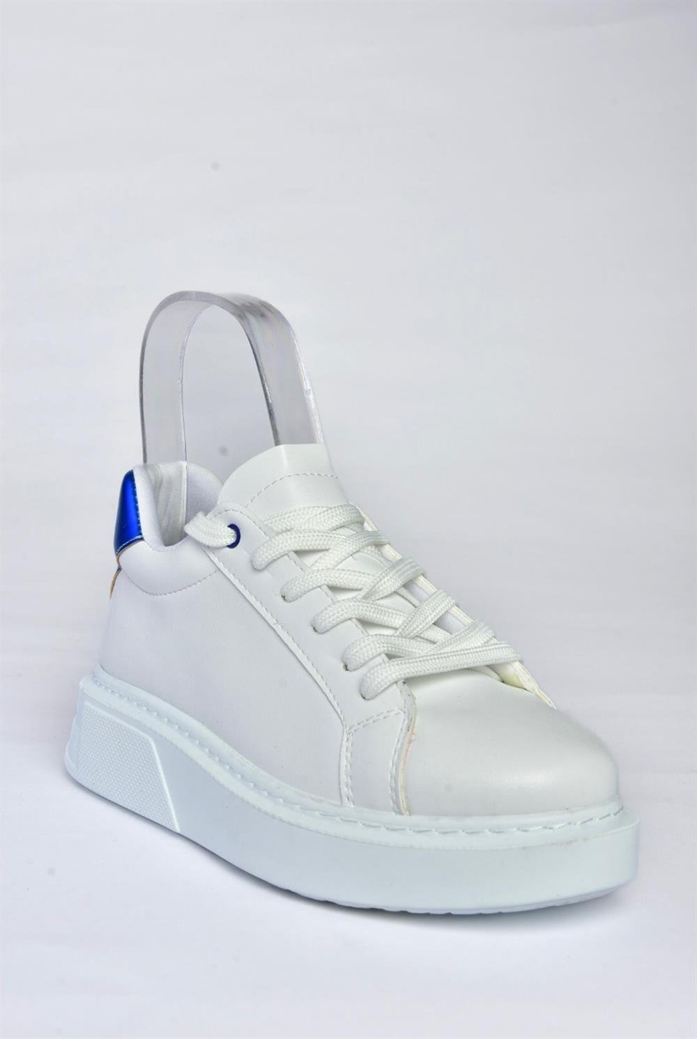 P848231409 Beyaz/Saks Mavi Kadın Spor Ayakkabı Sneakers