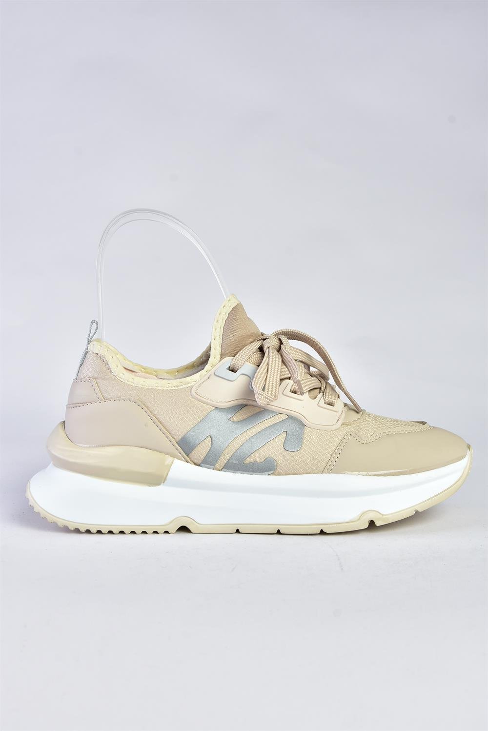 P973516904 Ten Kumaş Kalın Tabanlı Spor Ayakkabı Sneakers