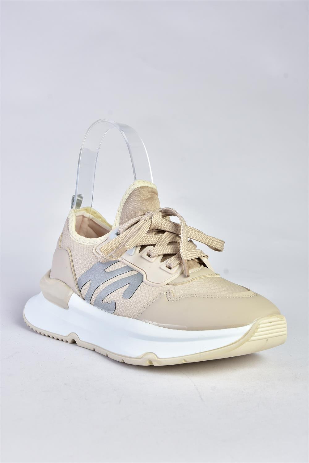 P973516904 Ten Kumaş Kalın Tabanlı Spor Ayakkabı Sneakers