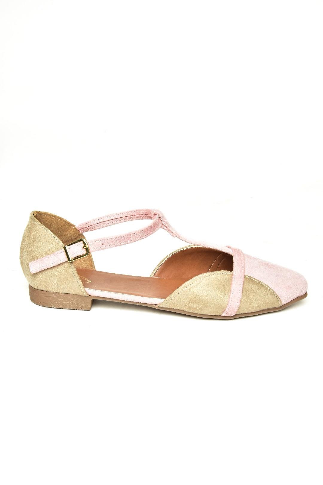 Pembe/Pudra Kadın Babet B726881802