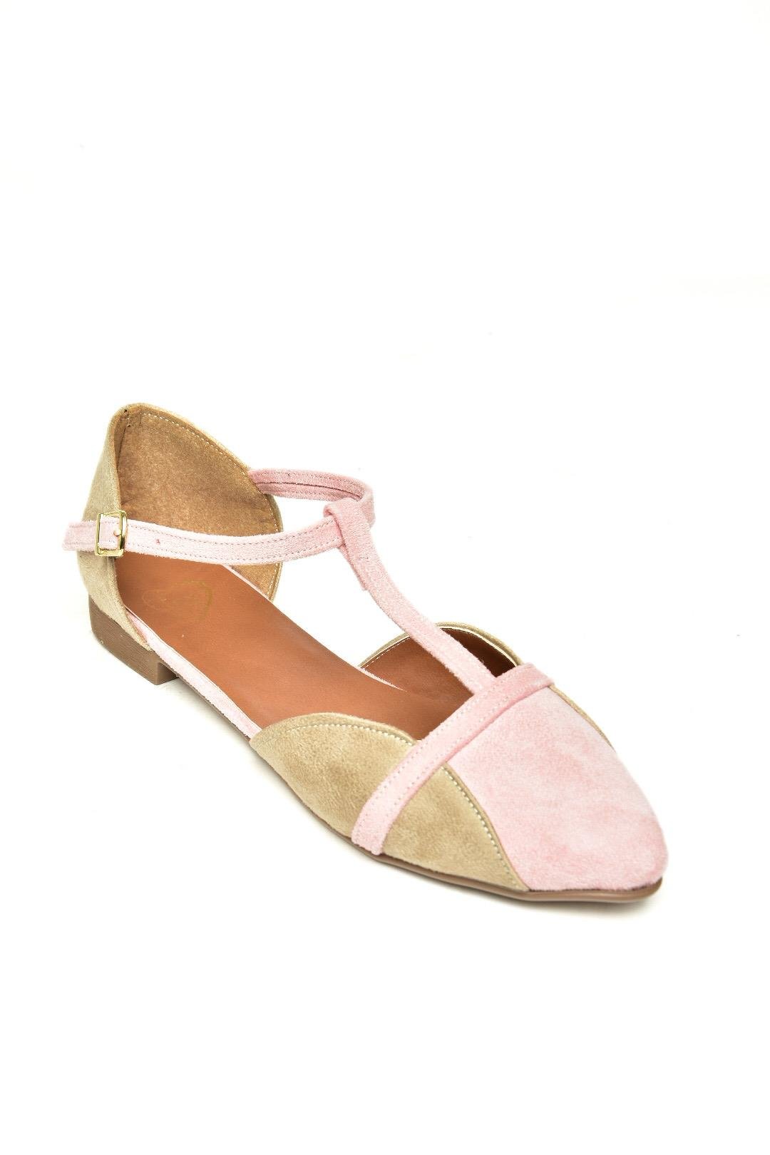 Pembe/Pudra Kadın Babet B726881802