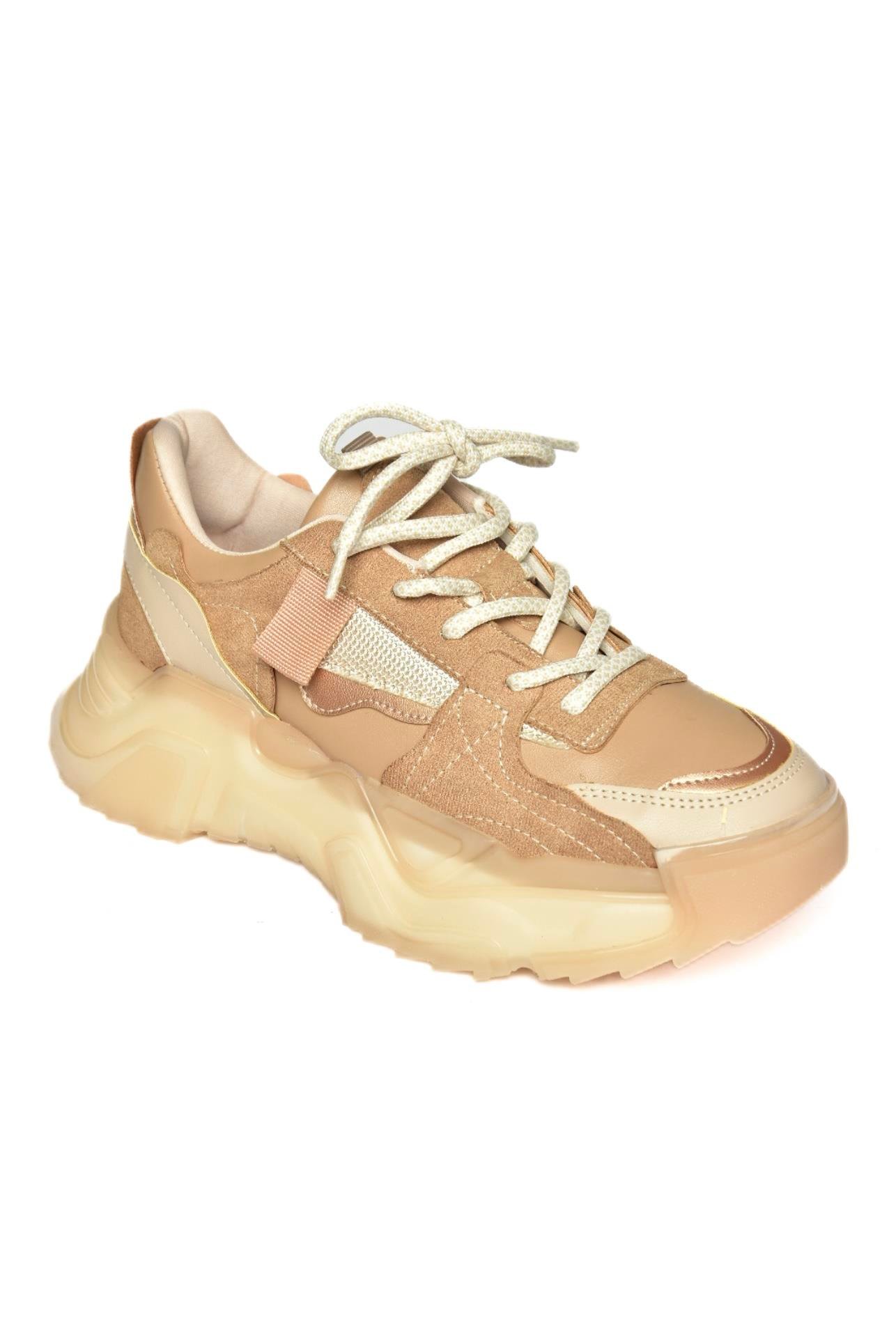 R312611402 Ten Süet Kalın Tabanlı Spor Ayakkabı Sneakers