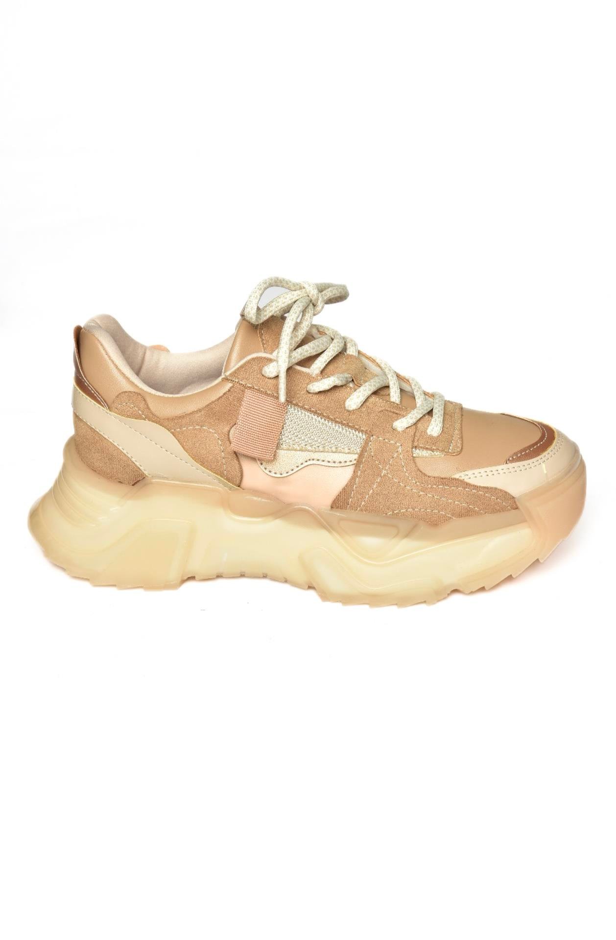 R312611402 Ten Süet Kalın Tabanlı Spor Ayakkabı Sneakers