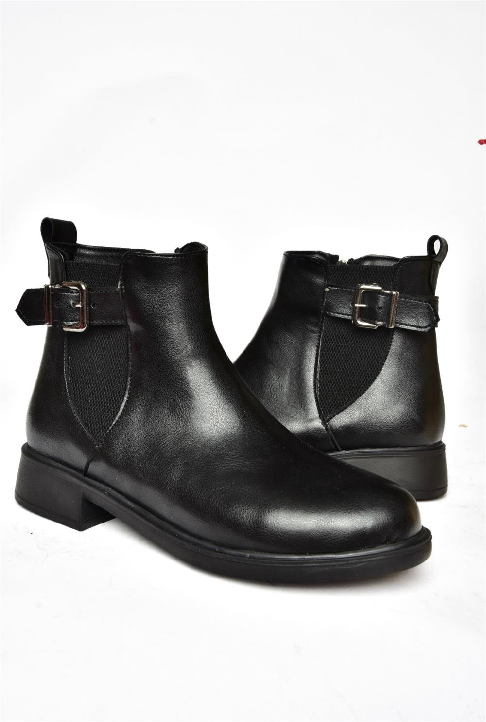 R374050209 Siyah Alçak Tabanlı Kadın Bot