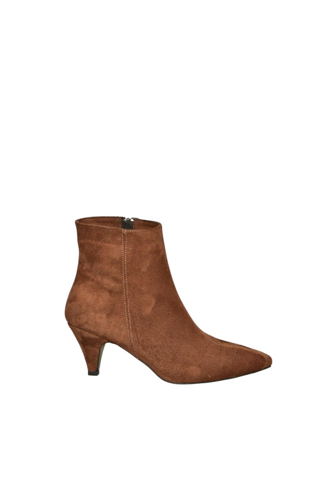 R404710002 Kahverengi Süet Alçak Topuklu Kadın Bot