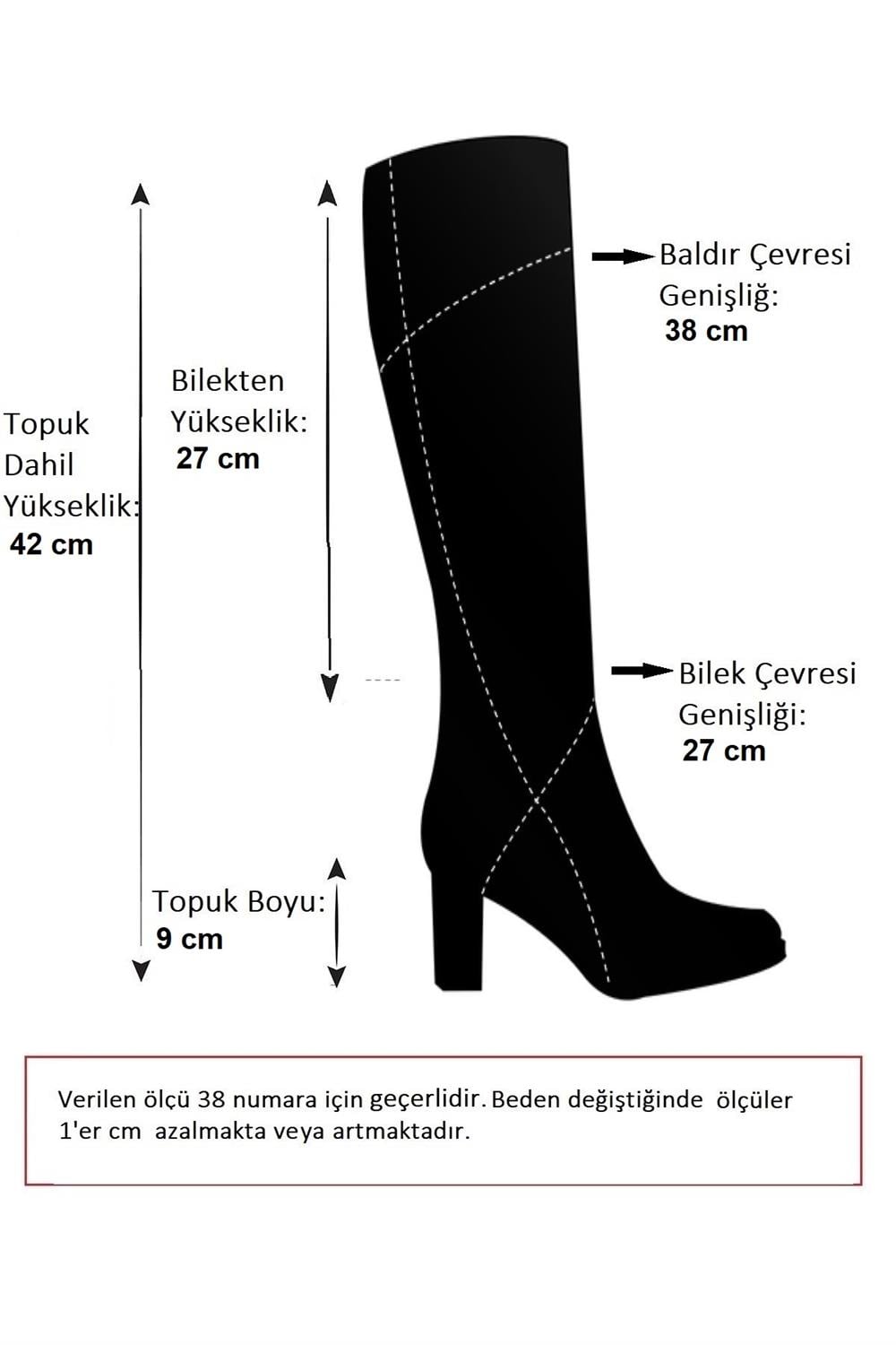 R518101409 Taba Kalın Topuklu Kadın Çizme