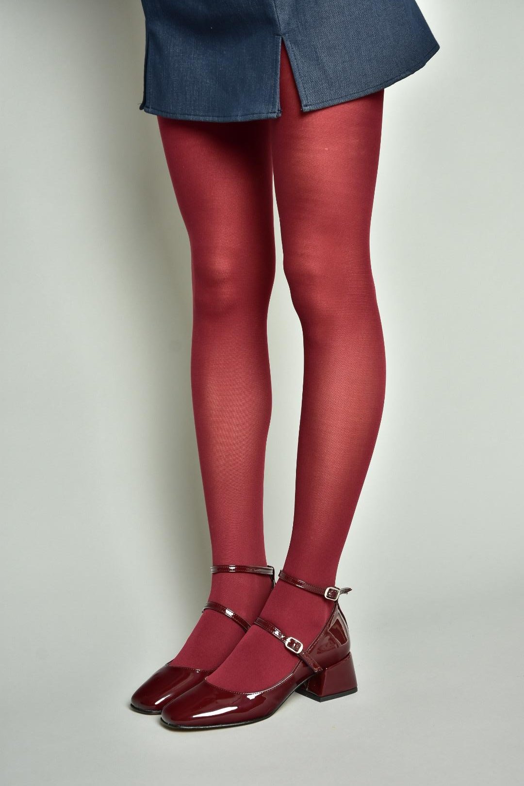 R654037208 Bordo Rugan Kalın Topuklu Kadın Ayakkabı
