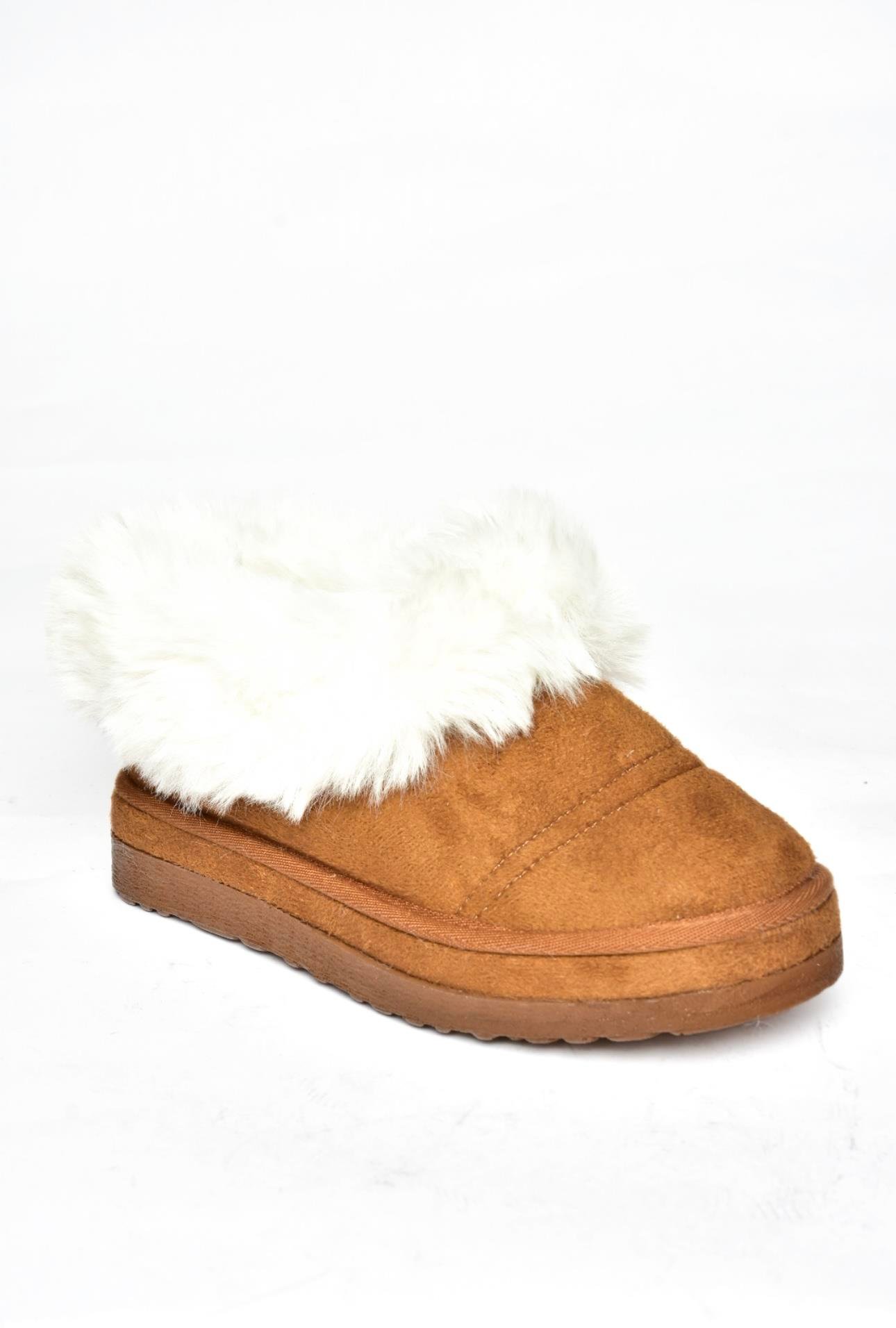 R824667202 Taba/Taba Süet Peluş Kadın Ayakkabı 