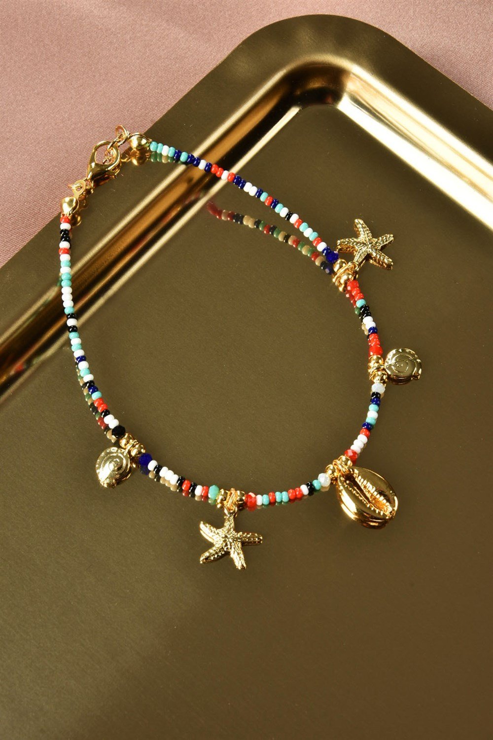 Renkli Deniz Temalı Boncuk Halhal KA011003