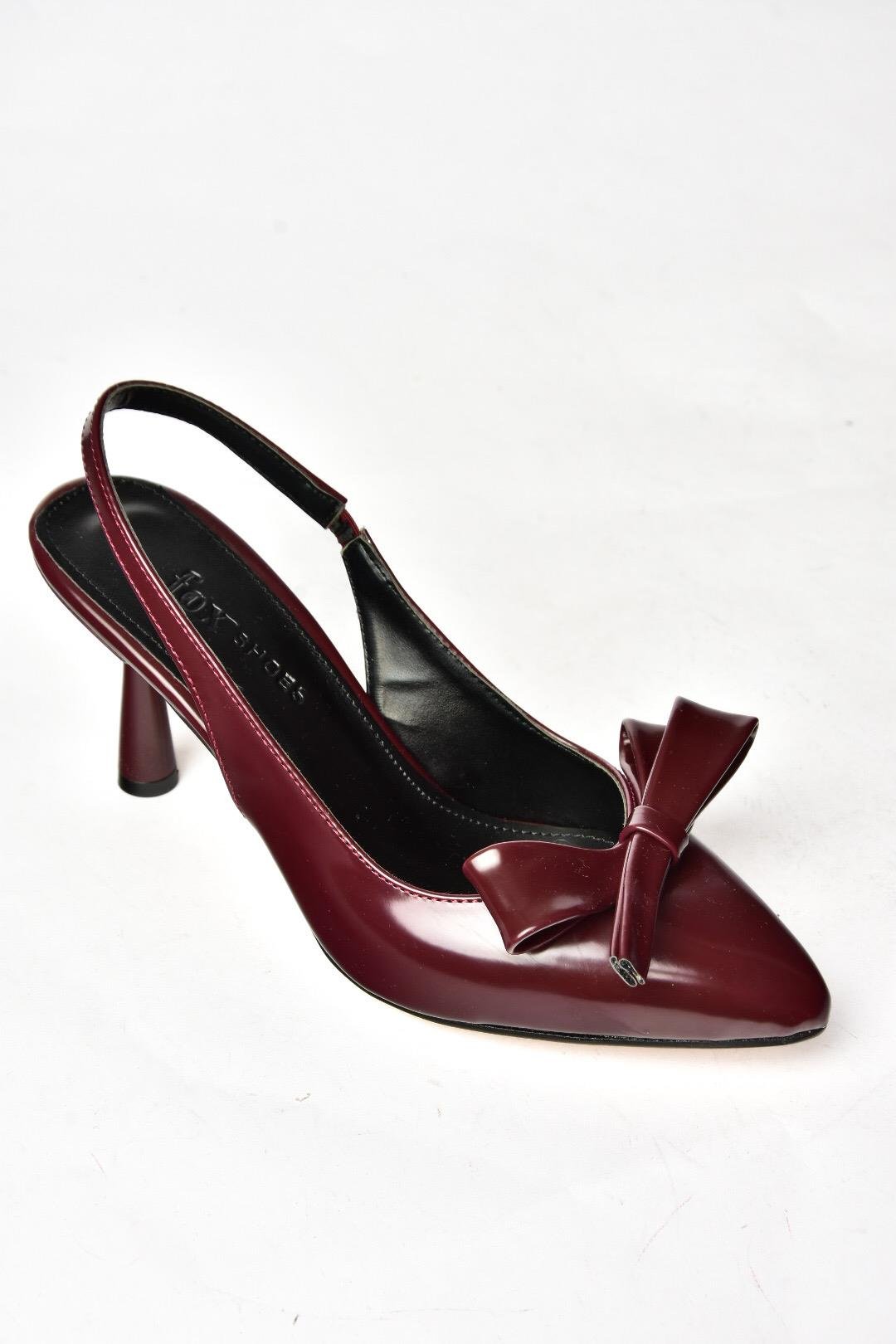 S518081909 Bordo İnce Topuklu Kadın Ayakkabı