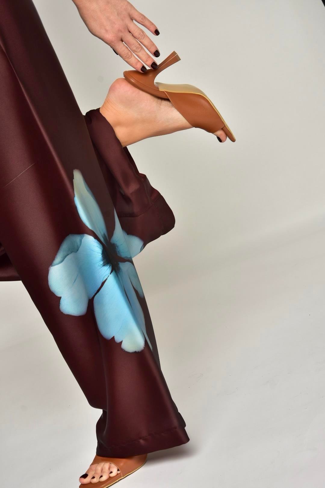 S590033109 Taba İnce Topuklu Kadın Terlik