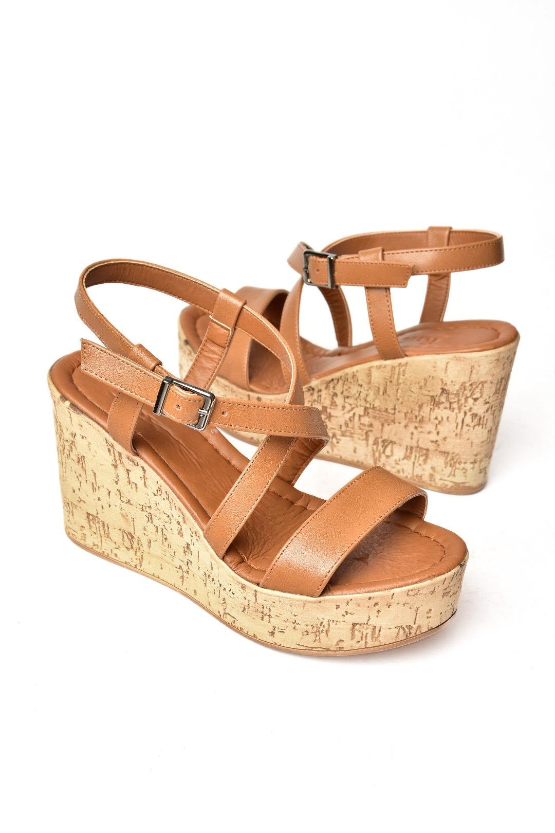 S996054409 Taba Dolgu Topuklu Kadın Ayakkabı