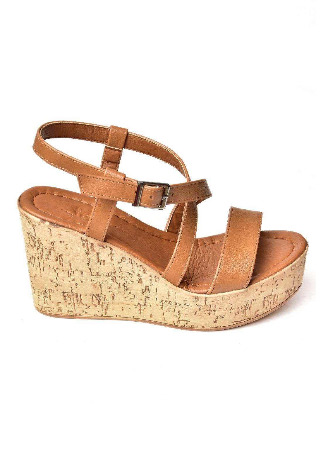 S996054409 Taba Dolgu Topuklu Kadın Ayakkabı