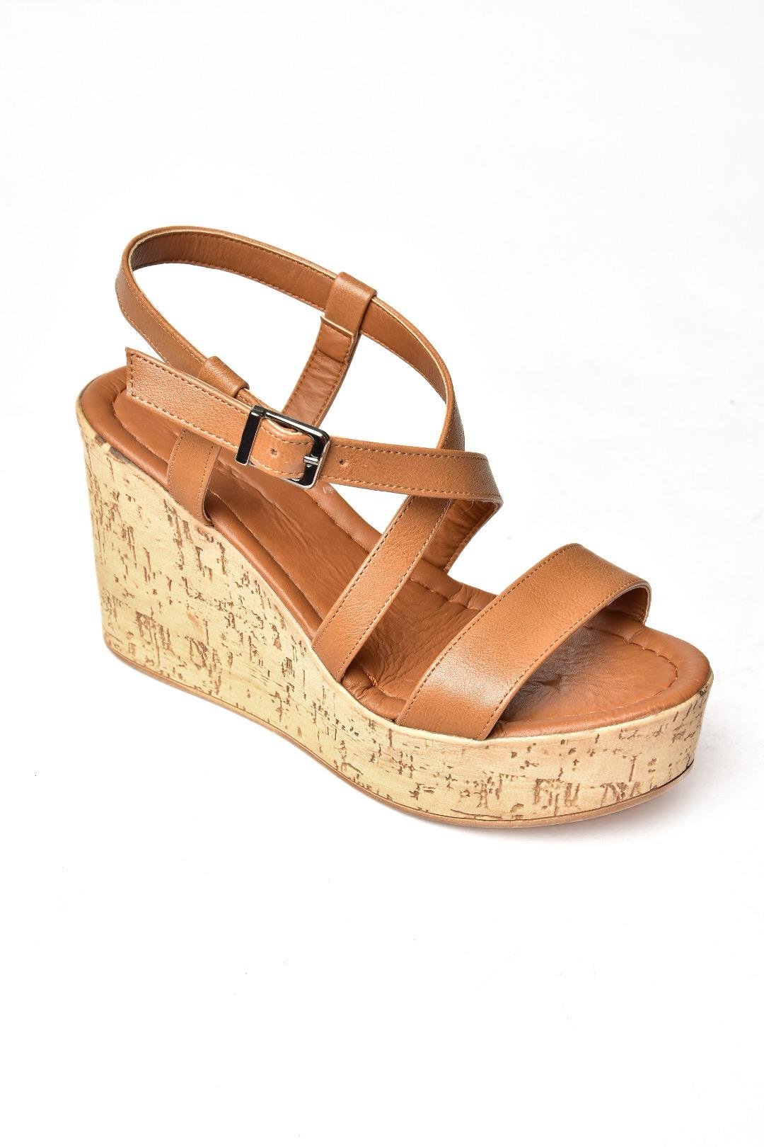 S996054409 Taba Dolgu Topuklu Kadın Ayakkabı