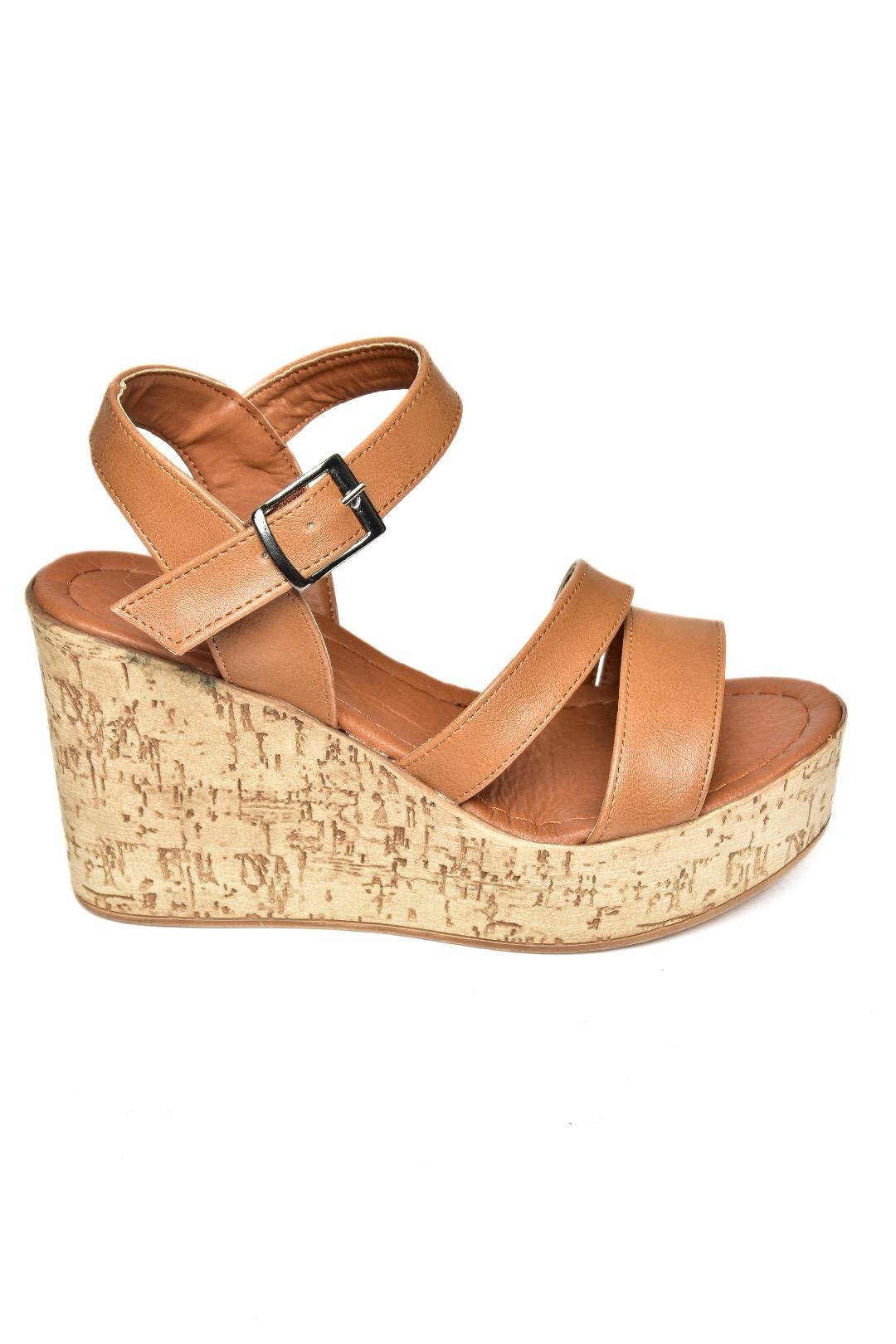 S996061209 Taba Dolgu Topuklu Kadın Ayakkabı