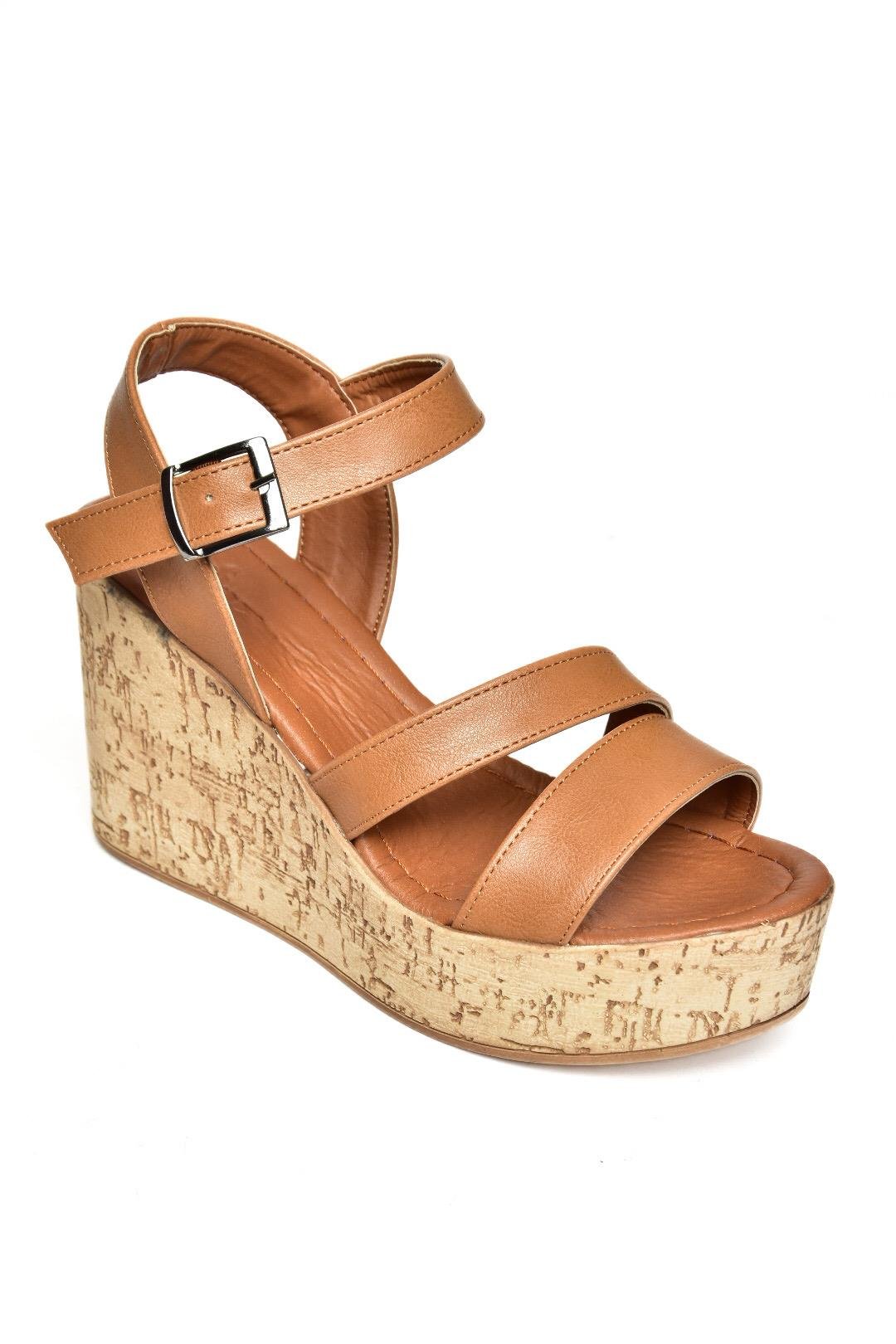 S996061209 Taba Dolgu Topuklu Kadın Ayakkabı