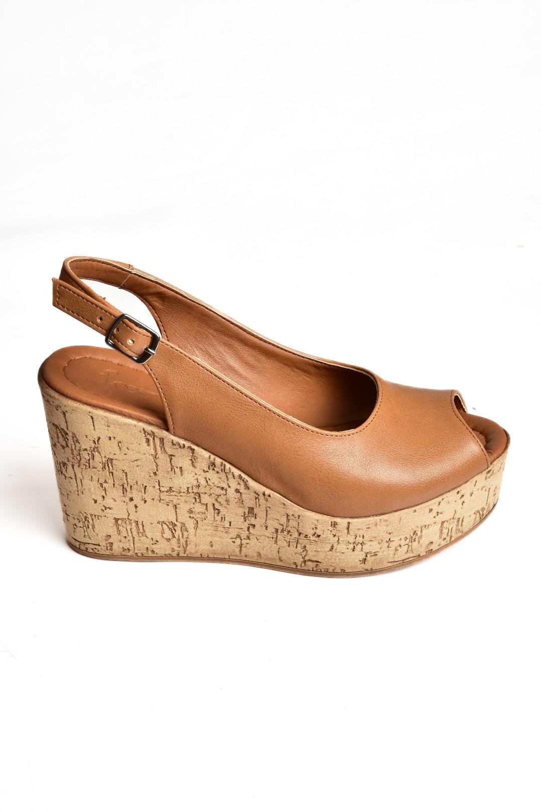 S996063509 Taba Dolgu Topuklu Kadın Ayakkabı