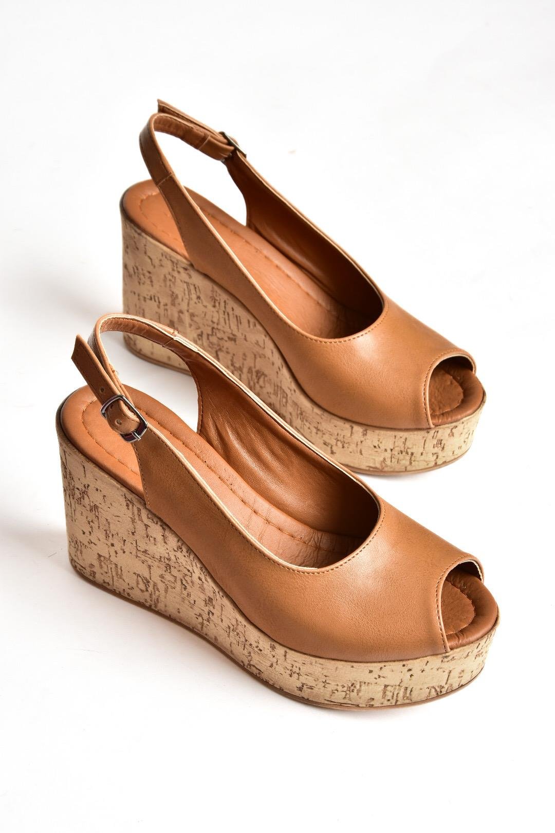 S996063509 Taba Dolgu Topuklu Kadın Ayakkabı