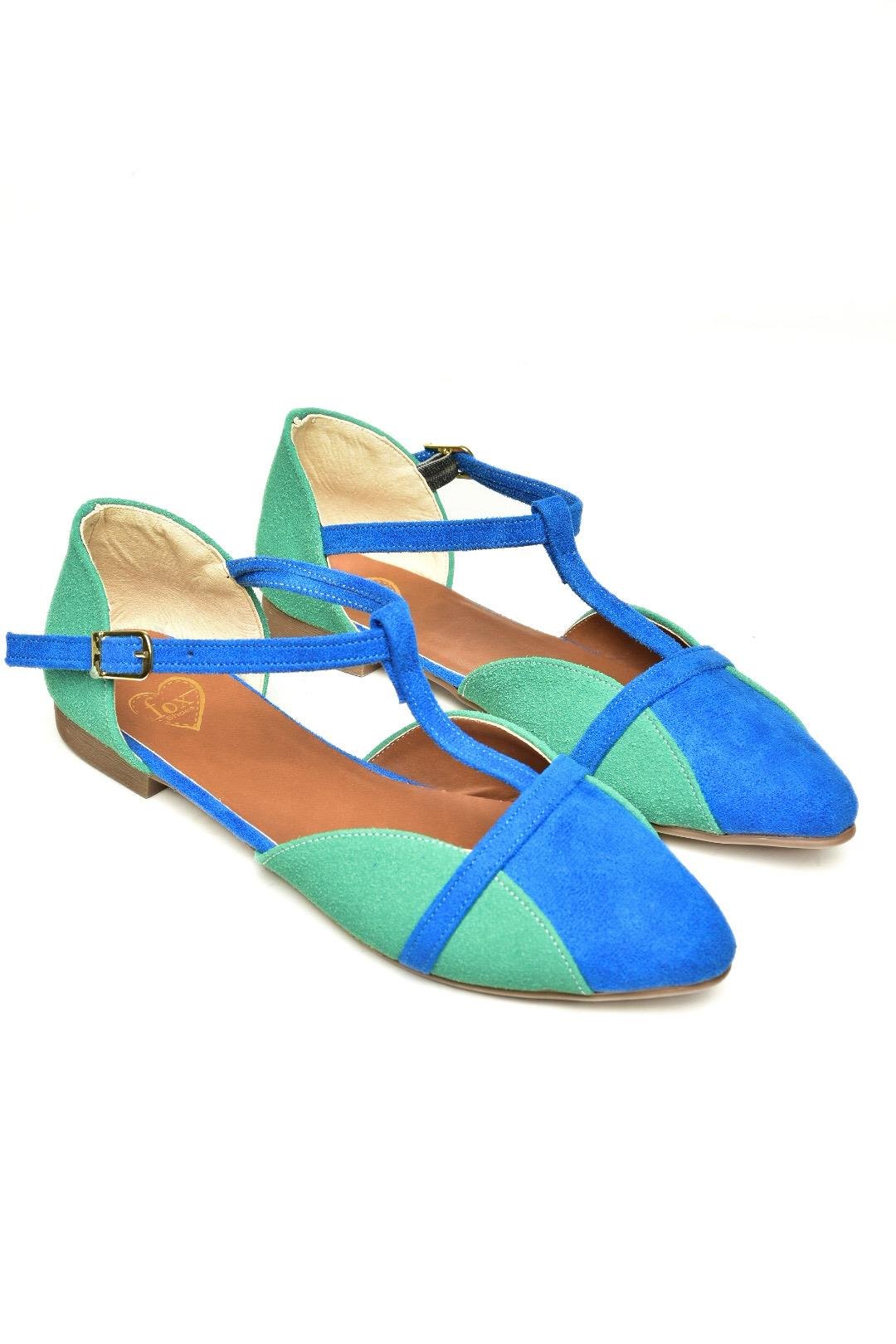 Saks Mavi/Su Yeşili Kadın Babet B726881802