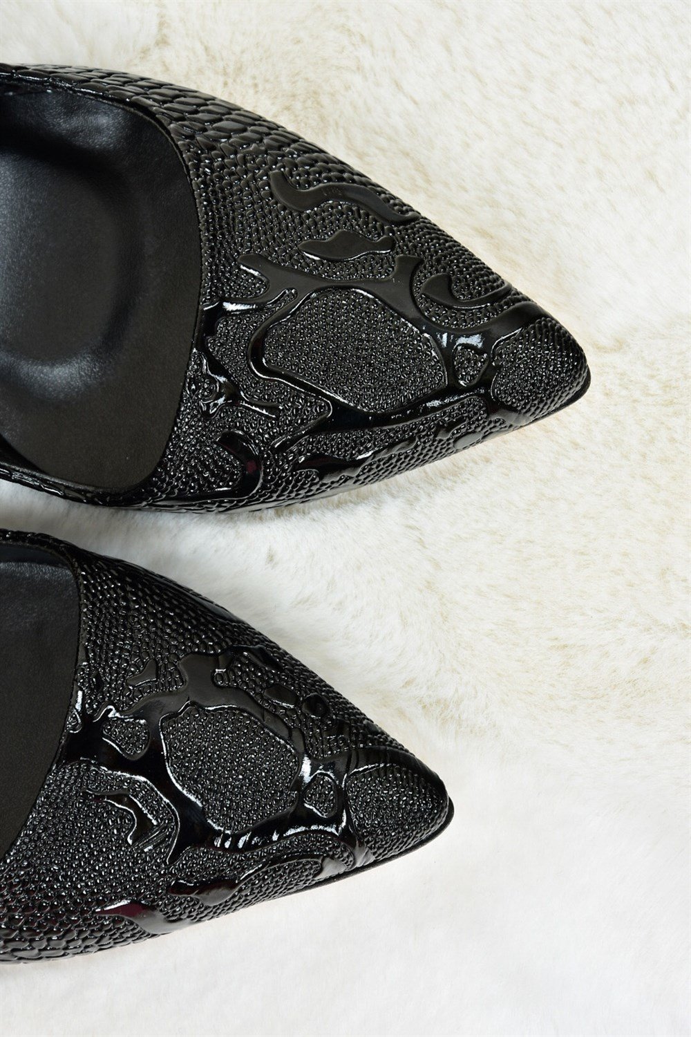 Siyah Baskı Kadın İnce Topuklu Stiletto L253971524