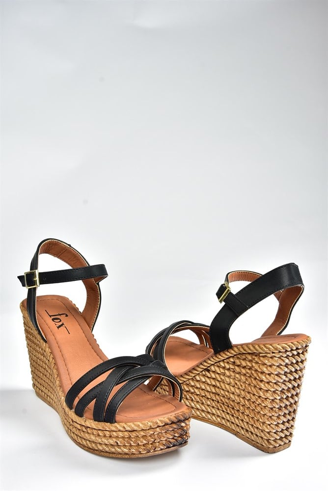 Siyah Dolgu Topuklu Kadın Ayakkabı K674194109