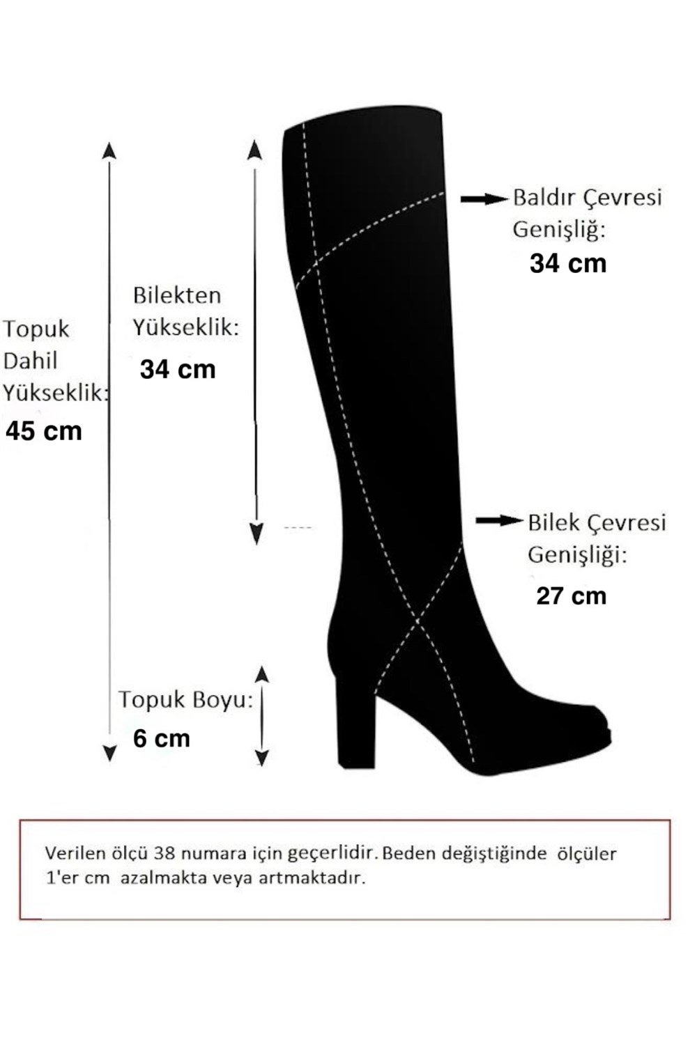 Siyah Kadın Çizme J848300109