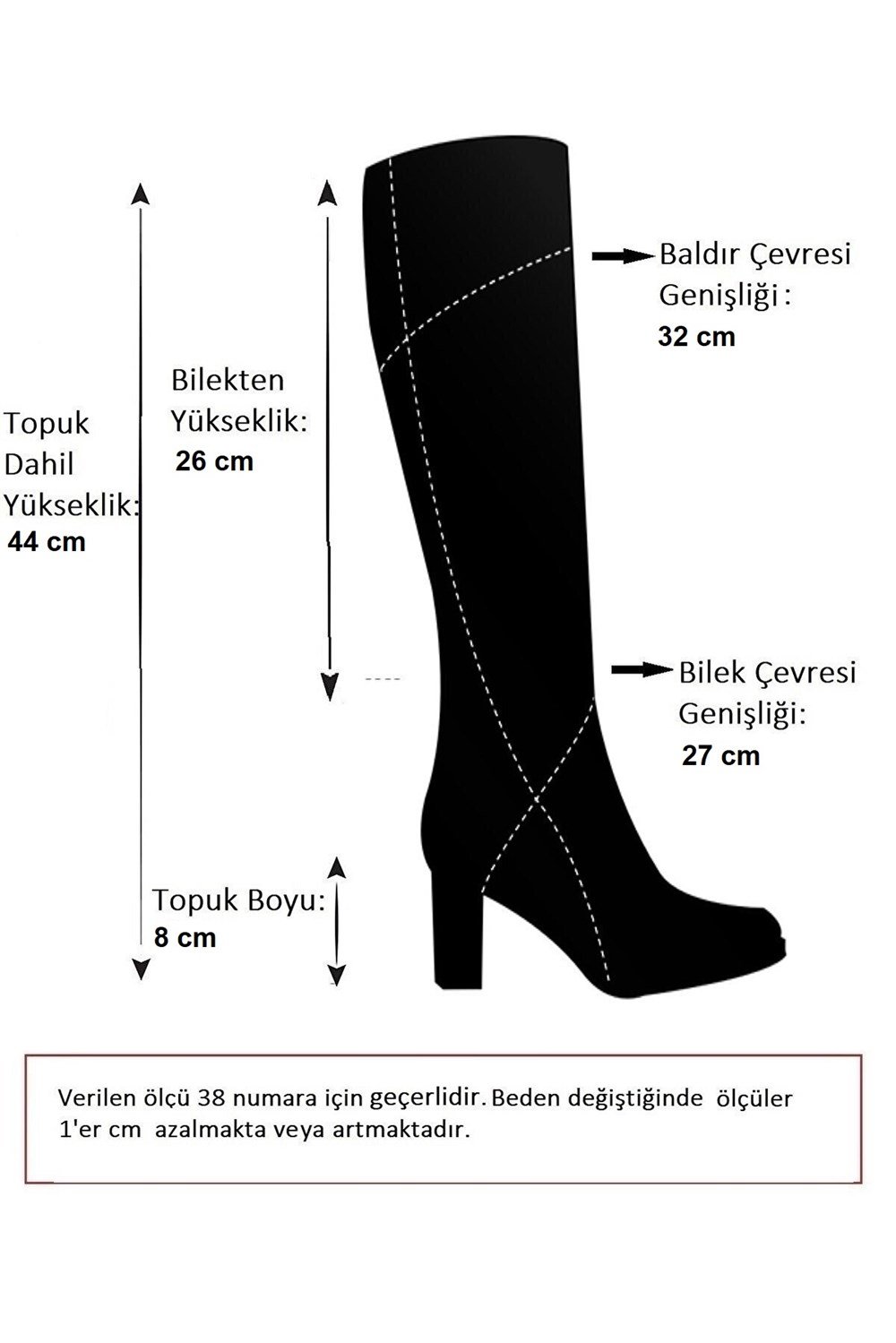 Siyah Kalın Topuklu Günlük Kadın Çizme L674291209