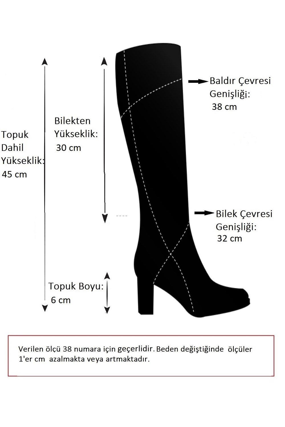 Siyah Kısa Topuklu Kadın Çizme L882870409