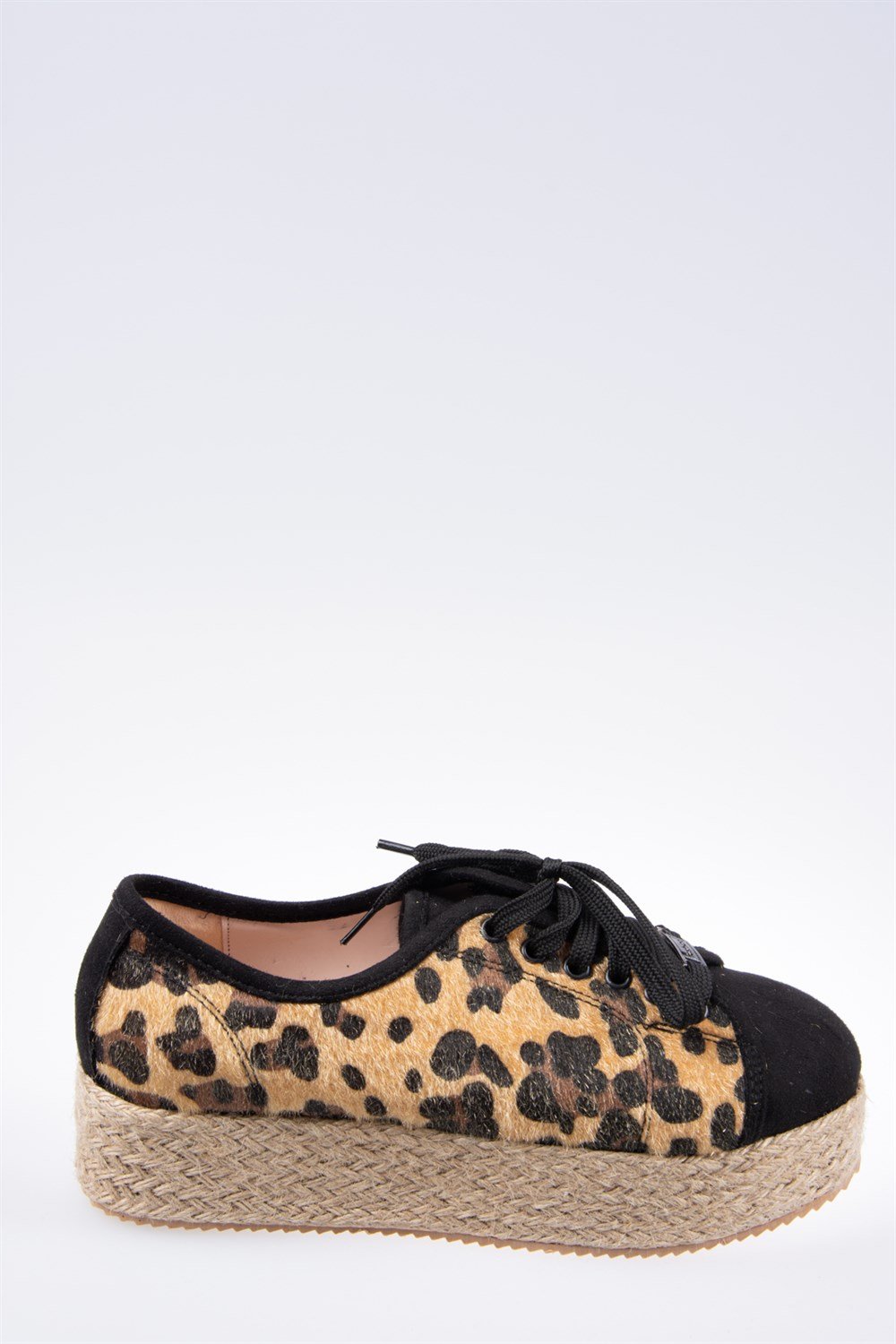 Siyah Leopar Kadın Ayakkabı F442390302