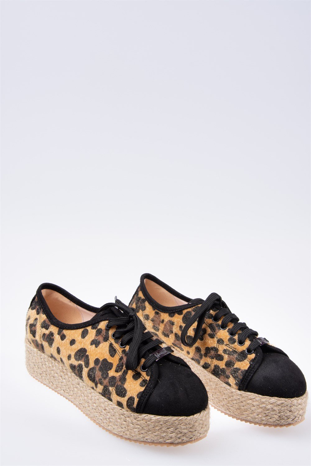 Siyah Leopar Kadın Ayakkabı F442390302