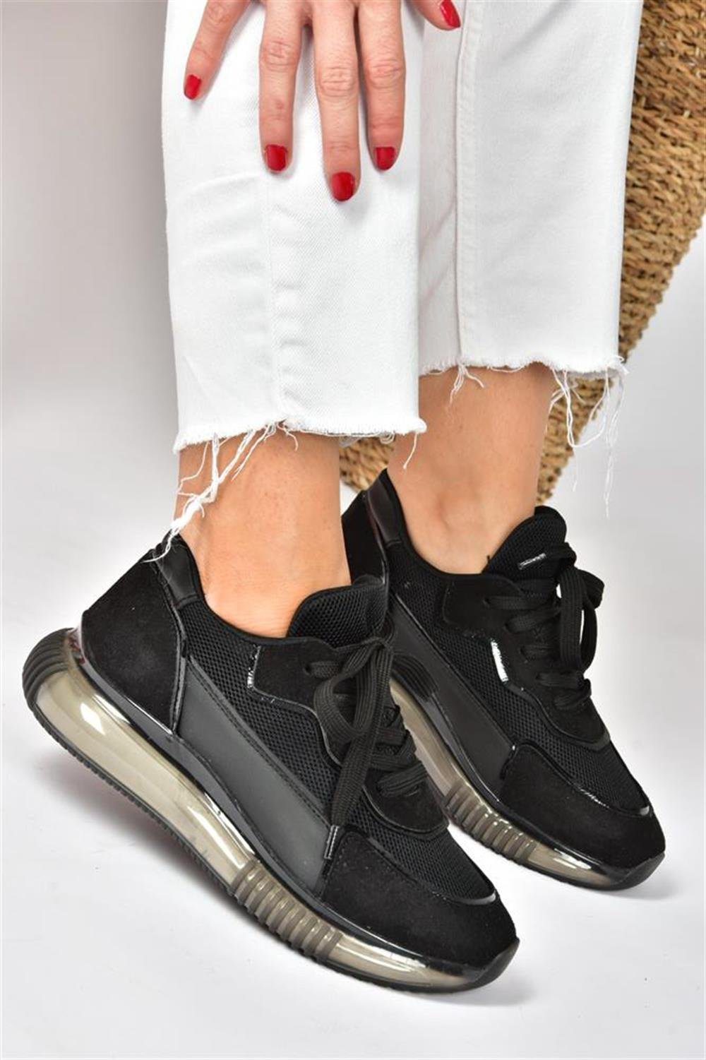 Siyah Süet Günlük Spor Ayakkabı Sneakers P973516802