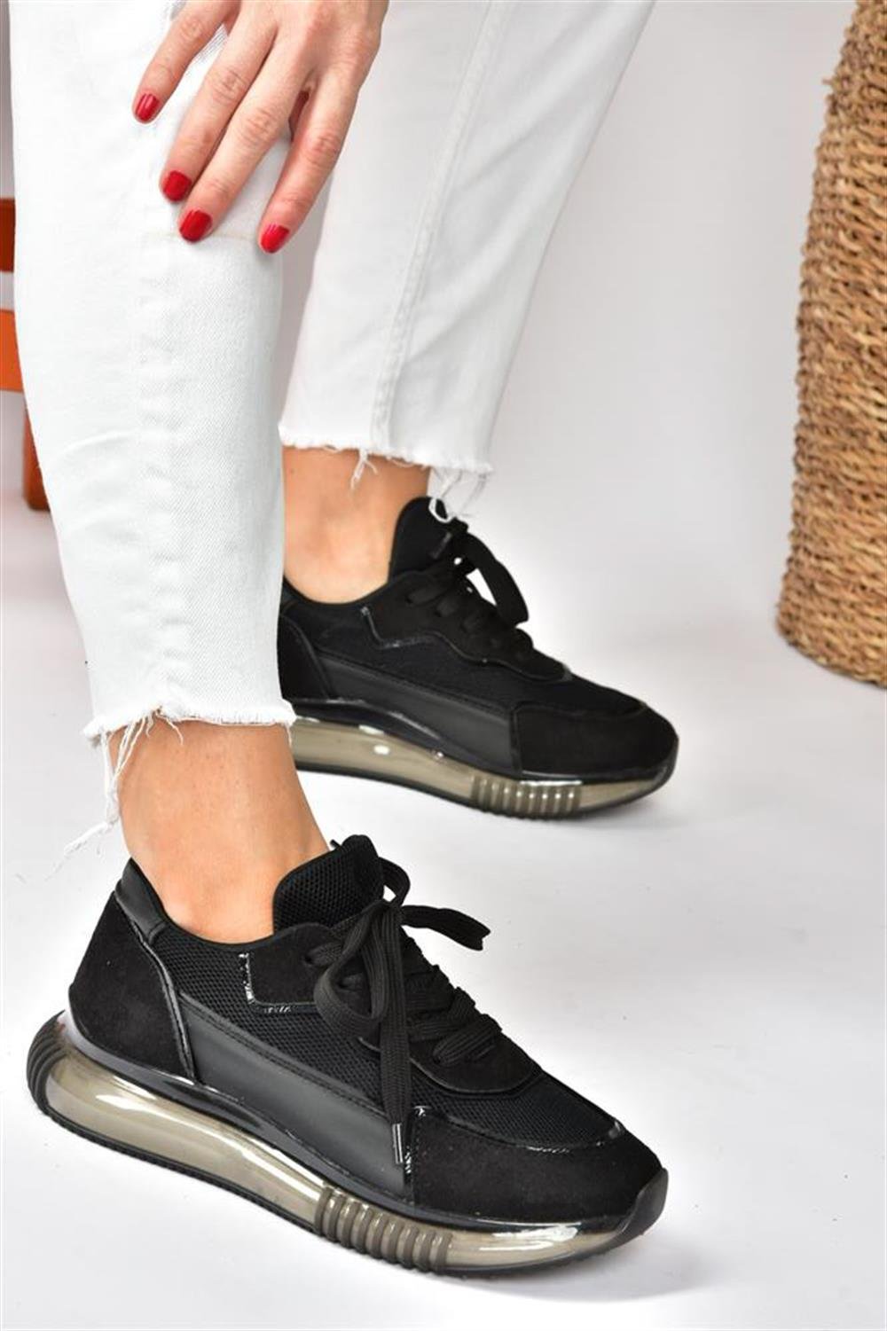 Siyah Süet Günlük Spor Ayakkabı Sneakers P973516802