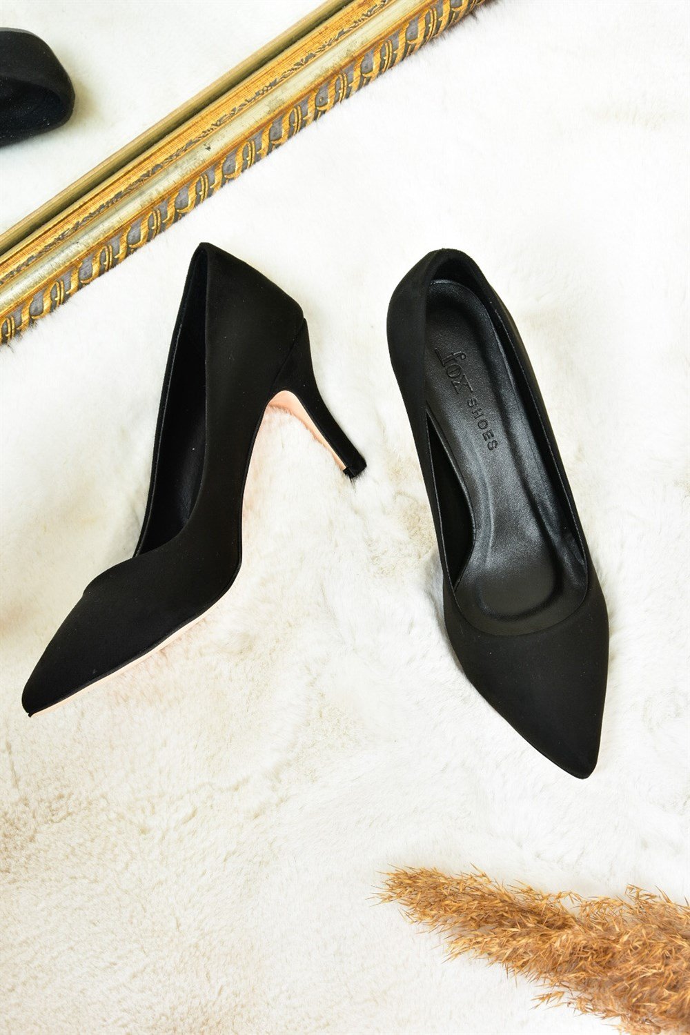 Siyah Süet Kadın İnce Topuklu Stiletto L253970002