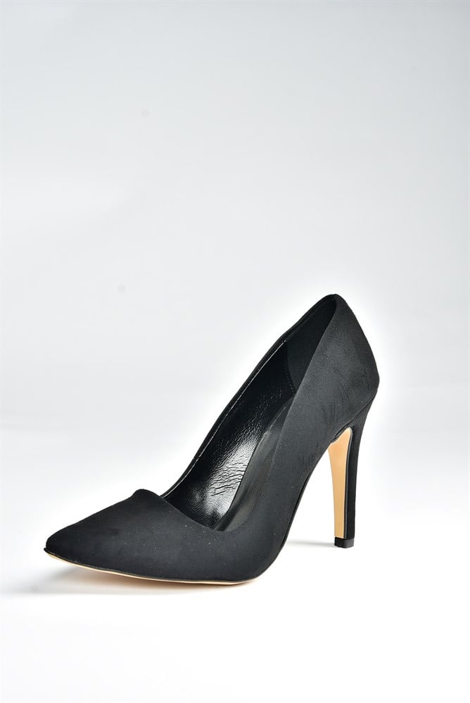Siyah Süet Kadın İnce Topuklu Stiletto L253971502