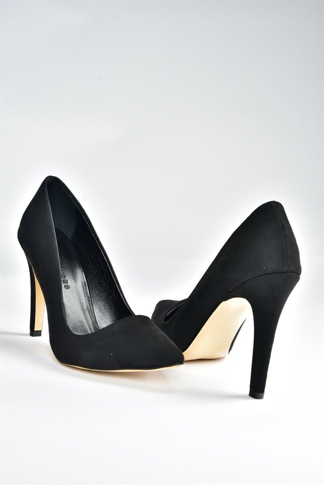 Siyah Süet Kadın İnce Topuklu Stiletto L253971502