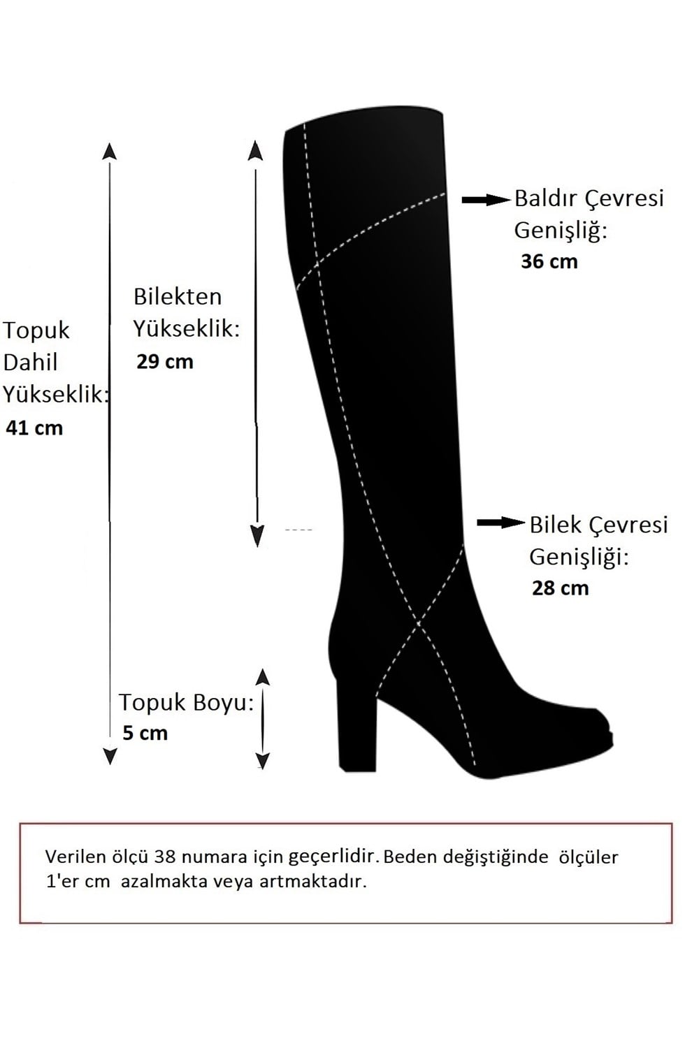 Siyah Süet Kalın Tabanlı Kadın Çizme L996070102