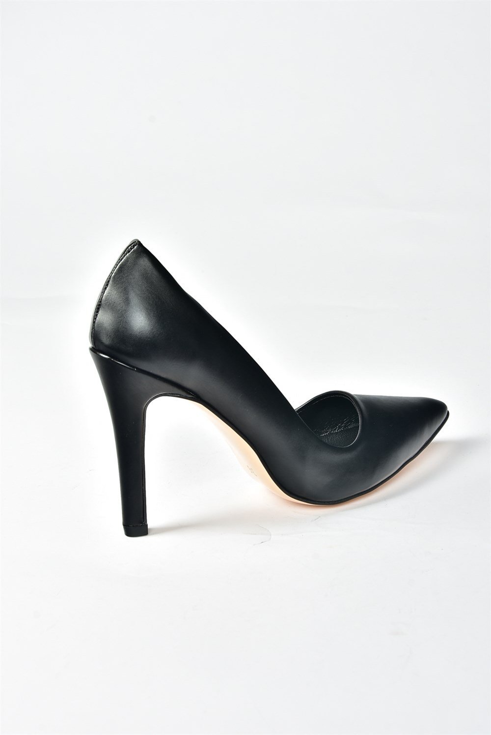 Siyah Suni Deri Kadın İnce Topuklu Stiletto L253971509