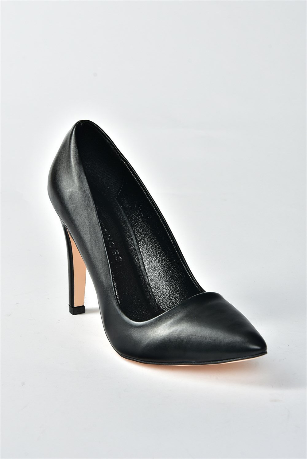 Siyah Suni Deri Kadın İnce Topuklu Stiletto L253971509