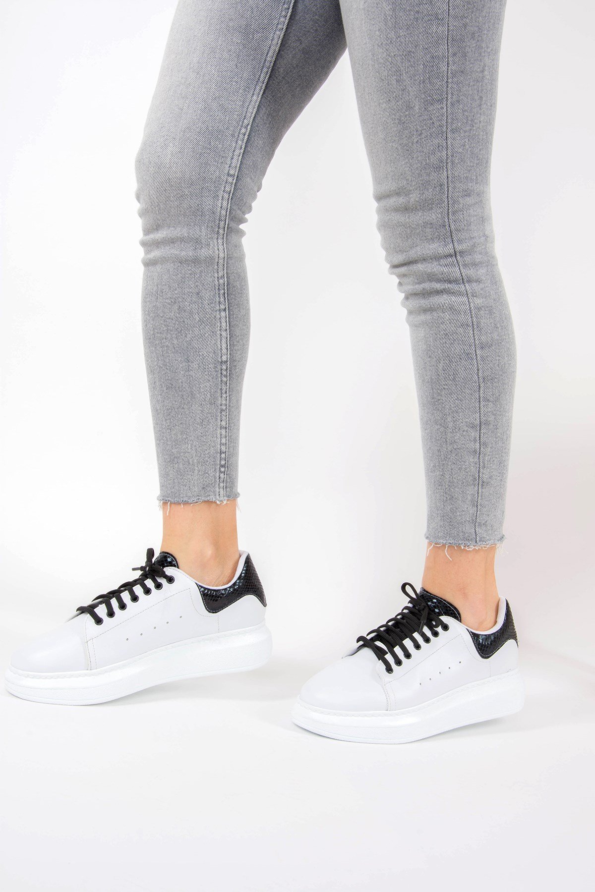 Siyah/Beyaz Kadın Sneakers F270282548
