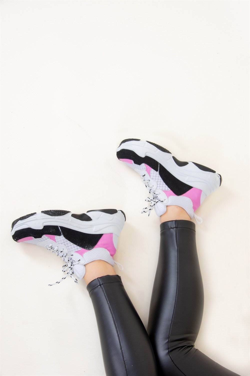 Siyah/Pembe Kadın Sneakers F267058502
