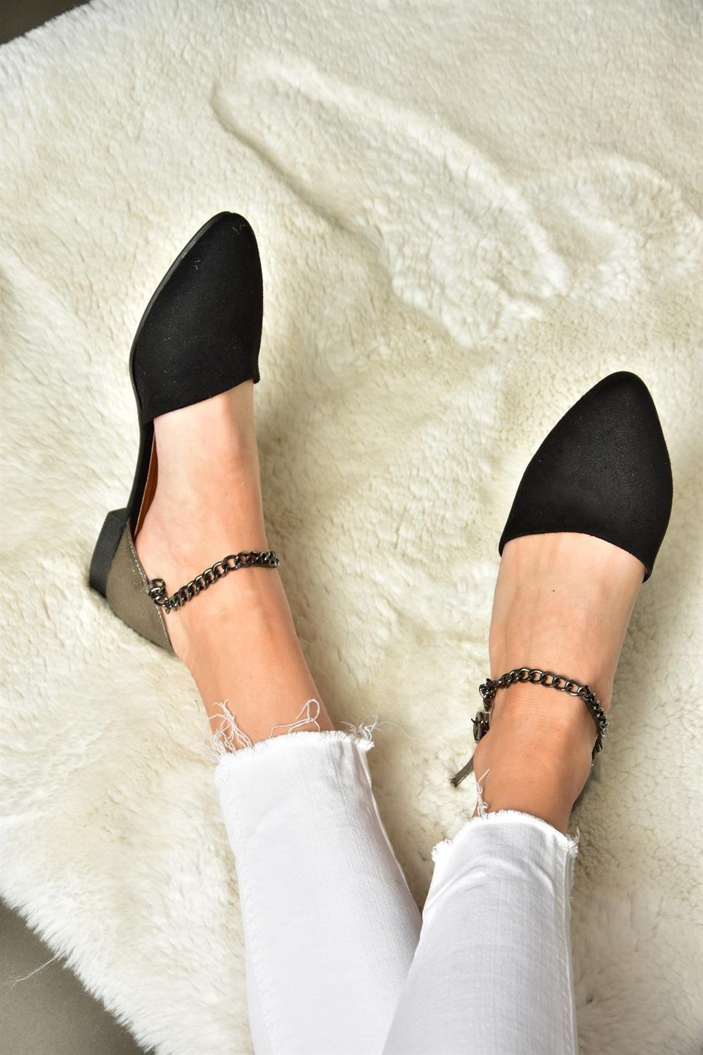 Siyah/Platin Kadın Babet B726024402