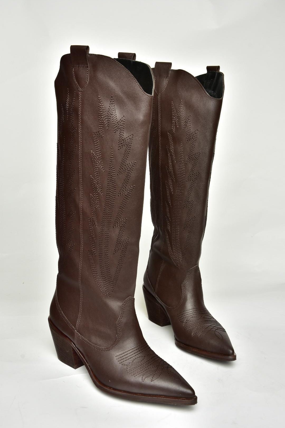 T267765209 Kahverengi Kovboy Model Kadın Çizme